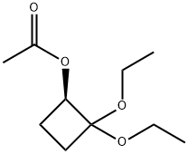 Cyclobutanol, 2,2-diethoxy-, acetate, (1R)- (9CI) Struktur