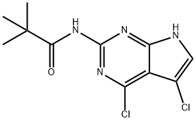 Propanamide, N-(4,5-dichloro-7H-pyrrolo[2,3-d]pyrimidin-2-yl)-2,2-dimethyl- Struktur