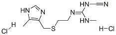 N-cyano-N'-methyl-N''-[2-[[(5-methyl-1H-imidazol-4-yl)methyl]thio]ethyl]guanidine dihydrochloride Struktur