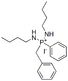 benzyl-bis(butylamino)-phenyl-phosphanium iodide Struktur