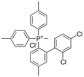 (2,4-dichlorophenyl)methyl-tris(4-methylphenyl)phosphanium chloride Struktur