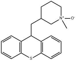 1-Methyl-3-(9H-thioxanthen-9-ylmethyl)piperidine 1-oxide Struktur