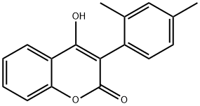 3-(2,4-Dimethylphenyl)-4-hydroxy-2H-1-benzopyran-2-one Struktur