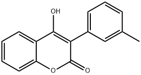 4-Hydroxy-3-(m-tolyl)-2H-1-benzopyran-2-one Struktur