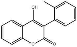 4-Hydroxy-3-(o-tolyl)-2H-1-benzopyran-2-one Struktur