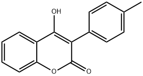 4-Hydroxy-3-(p-tolyl)-2H-1-benzopyran-2-one Struktur