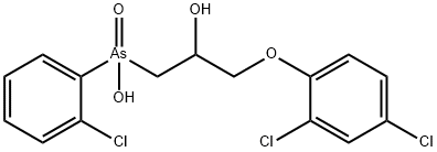 (o-Chlorophenyl)[3-(2,4-dichlorophenoxy)-2-hydroxypropyl]arsinic acid Struktur