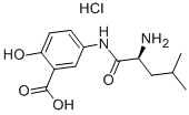 L-LEUCINE 3-CARBOXY-4-HYDROXYANILIDE HYDROCHLORIDE Struktur