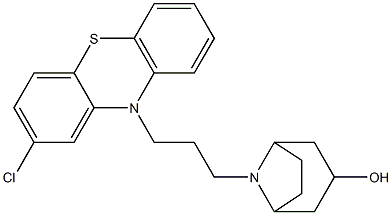 (1R,5S)-8-[3-(2-Chloro-10H-phenothiazin-10-yl)propyl]-8-azabicyclo[3.2.1]octan-3β-ol Struktur