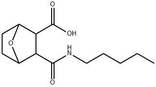 3-Pentylcarbamoyl-7-oxabicyclo[2.2.1]heptane-2-carboxylic acid Struktur