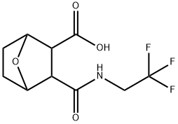 3-[(2,2,2-Trifluoroethyl)carbamoyl]-7-oxabicyclo[2.2.1]heptane-2-carboxylic acid Struktur