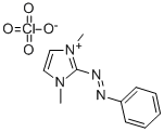 1,3-Dimethyl-2-(phenylazo)-imidazolium perchlorate Struktur