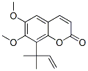 8-(1,1-Dimethyl-2-propenyl)-6,7-dimethoxy-2H-1-benzopyran-2-one Struktur