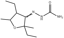 4,5-Dihydro-2,4-diethyl-2,5-dimethyl-3(2H)-furanone semicarbazone Struktur