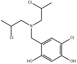 6-Chloro-4-[[bis(2-chloropropyl)amino]methyl]resorcinol Struktur