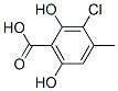 3-Chloro-4-methyl-2,6-dihydroxybenzoic acid Struktur