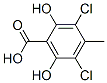 3,5-Dichloro-2,6-dihydroxy-4-methylbenzoic acid Struktur