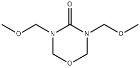 tetrahydro-3,5-bis(methoxymethyl)-4H-1,3,5-oxadiazin-4-one Struktur