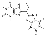 8,8'-Propylidenebis[1,3-dimethyl-1H-purine-2,6(3H,7H)-dione] Struktur