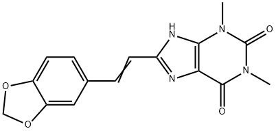 8-[3,4-(Methylenebisoxy)styryl]theophyline Struktur