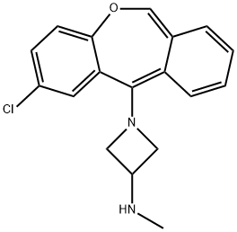 2-Chloro-11-(3-methylamino-1-azetidinyl)dibenz[b,e]oxepin Struktur