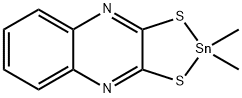 (2,3-Quinoxalinyldithio)dimethyltin Struktur