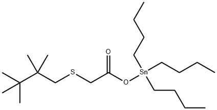 Tributyl[[[(2,2,3,3-tetramethylbutyl)thio]acetyl]oxy]stannane Struktur