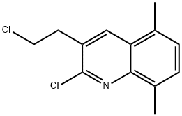 2-CHLORO-3-(2-CHLOROETHYL)-5,8-DIMETHYLQUINOLINE Struktur