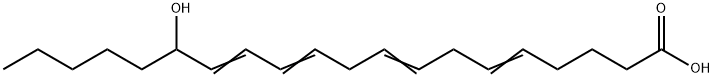 15-hydroxy-5,8,11,13-eicosatetraenoic acid Struktur