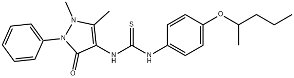 3-Antipyrinyl-1-[4-(1-methylbutoxy)phenyl]thiourea Struktur