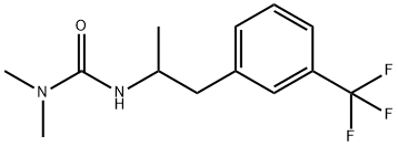 1,1-dimethyl-3-[1-[3-(trifluoromethyl)phenyl]propan-2-yl]urea Struktur