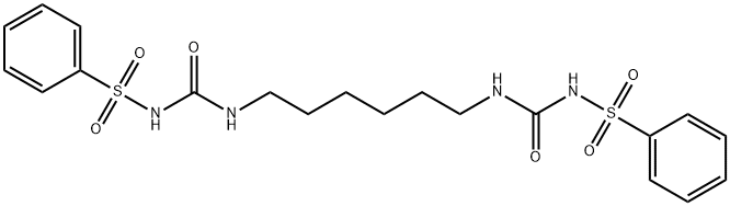 N,N'-[1,6-Hexanediylbis(iminocarbonyl)]bis(benzenesulfonamide) Struktur