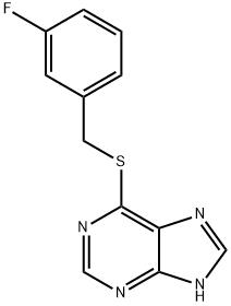 6-(m-Fluorobenzylthio)-1H-purine Struktur