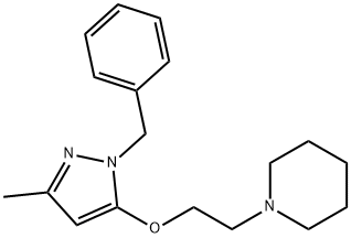 1-Benzyl-3-methyl-5-(2-piperidinoethoxy)pyrazole Struktur