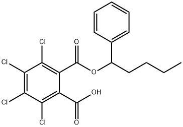 Tetrachlorophthalic acid hydrogen 1-(1-phenylpentyl) ester Struktur