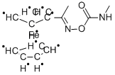 (1-((((Methylamino)carbonyl)oxy)imino)ethyl)ferrocene Struktur