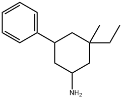 Cyclohexanamine, 3-ethyl-3-methyl-5-phenyl- (9CI) Struktur