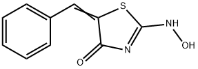 2-(Hydroxyimino)-5-benzylidenethiazolidin-4-one Struktur