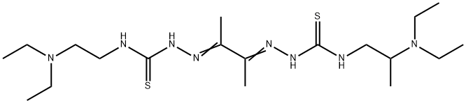 2-[2-[2-[[[2-(Diethylamino)ethyl]amino](thiocarbonyl)]hydrazono]-1-methylpropylidene]-N-[2-(diethylamino)propyl]hydrazinecarbothioamide Struktur