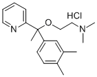 2-(alpha-(beta-Dimethylaminoethoxy)-alpha-methyl-3,4-dimethylbenzyl)py ridine hydrochloride Struktur