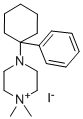 1,1-Dimethyl-4-(1-phenylcyclohexyl)piperazinium, iodide Struktur