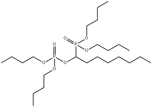 [1-(Dibutoxyphosphinooxy)octyl]phosphonic acid dibutyl ester Struktur