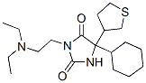 5-Cyclohexyl-3-[2-(diethylamino)ethyl]-5-(2,3,4,5-tetrahydrothiophen-3-yl)hydantoin Struktur