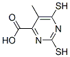 2,6-Dimercapto-5-methyl-4-pyrimidinecarboxylic acid Struktur