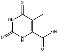 2-Hydroxy-6-mercapto-5-methyl-4-pyrimidinecarboxylic acid Struktur