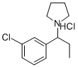 Pyrrolidine, 1-(m-chloro-alpha-ethylbenzyl)-, hydrochloride Struktur