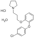 Ether, p-chlorophenyl o-(3-pyrrolidinylpropoxy)phenyl, hydrochloride,  hemihydrate Struktur