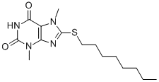 3,7-Dimethyl-8-(octylthio)-1H-purine-2,6(3H,7H)-dione Struktur