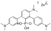 4-bis(4-dimethylaminophenyl)phosphoryl-N,N-dimethyl-aniline, zinc(+2) cation, diiodide Struktur