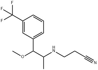 3-[[2-[3-(Trifluoromethyl)phenyl]-2-methoxy-1-methylethyl]amino]propiononitrile Struktur